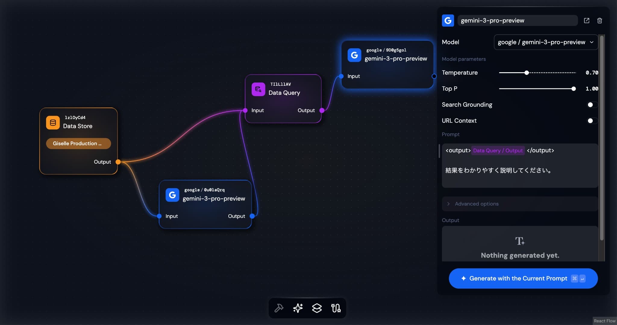 高度なワークフローの例