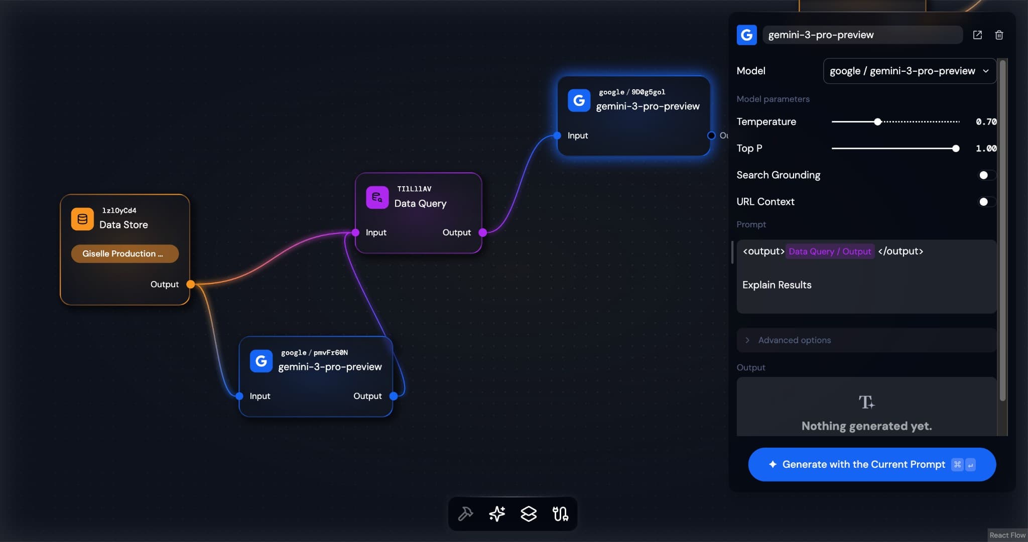 Dynamic query workflow
