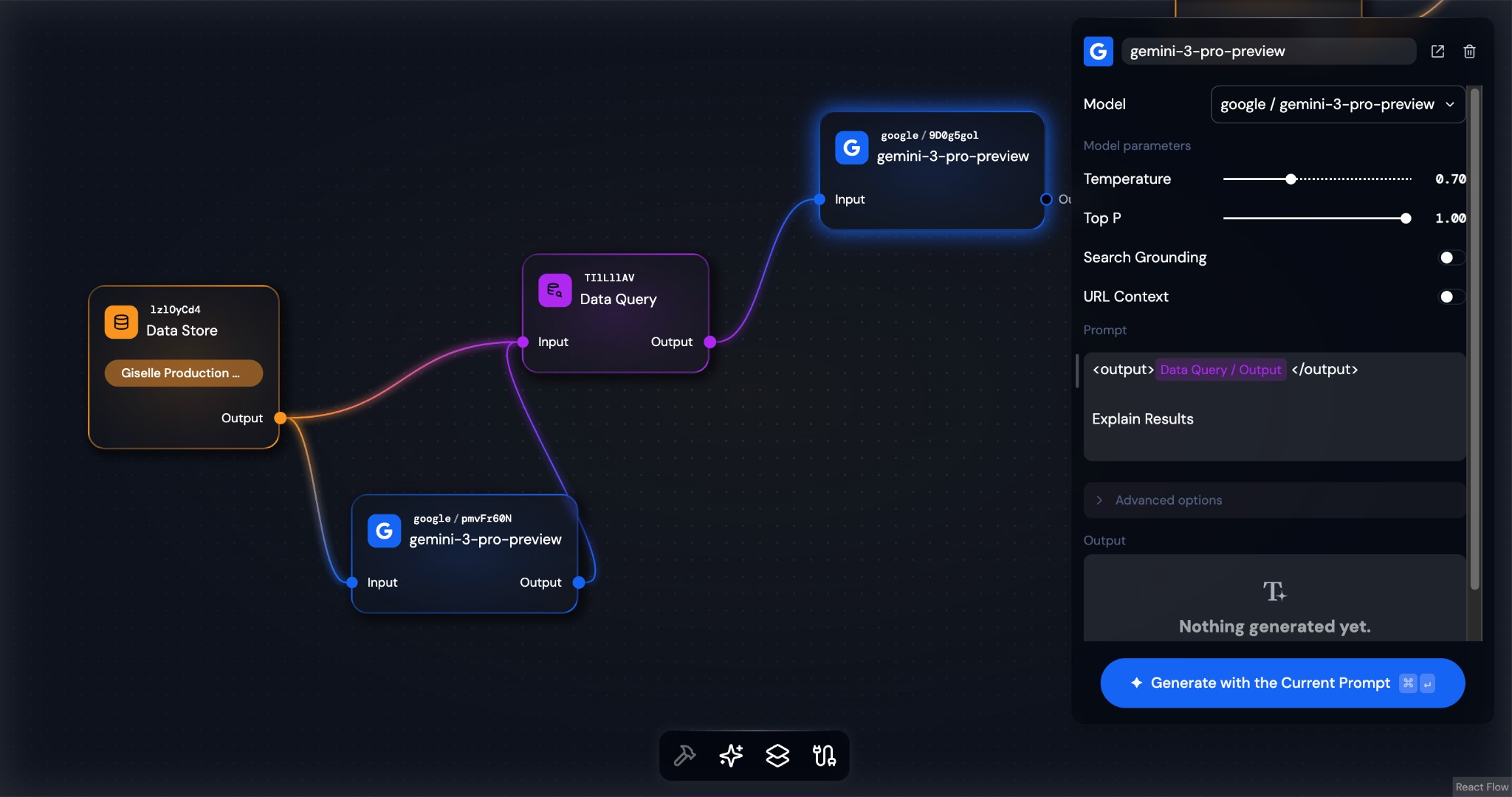 Dynamic query workflow